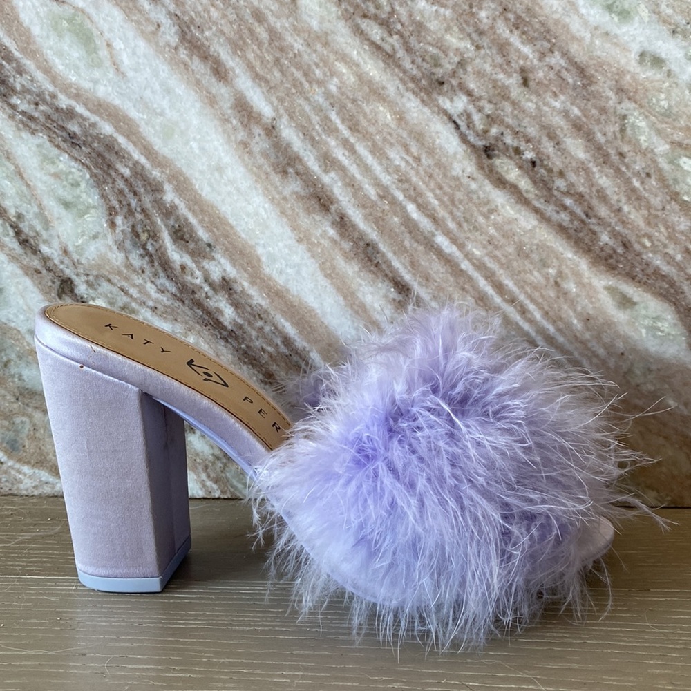 Feather Katy Perry Powder Bon Bon heels - Picture 2 of 4